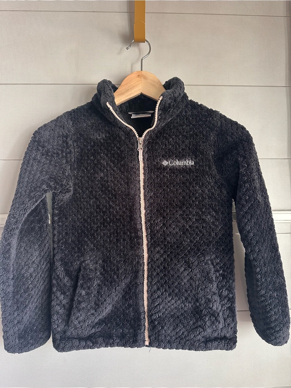 Columbia Kids Black Plush Zip-Up Fleece Jacket